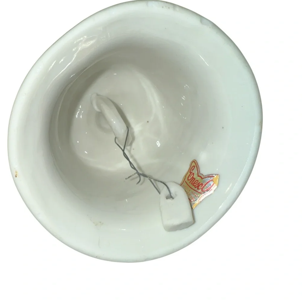 vintage Enesco porcelain bell with rose design